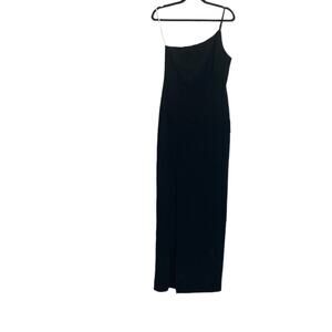 Lulu’s Black One Shoulder Spaghetti Strap Maxi Party Dress Size XL